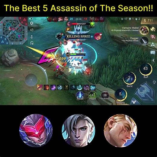 269K views · 5.4K reactions | The Best 5 Assassin of The Season (Episode 7) - Mobile Legends #gameplayproplayer #Assassin #mlbb | Gameplay Proplayer Live | Facebook
