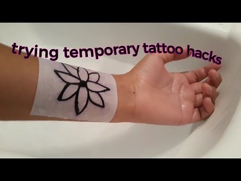 trying a temporary tattoo hack!