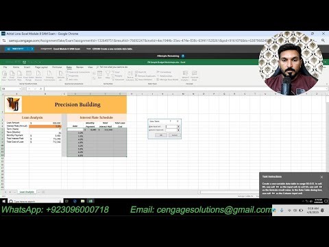 Excel Module 8 SAM Exam | Excel Module 8: Performing What-If Analyses | Module 8 Sam Exam Complete