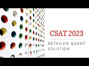 CSAT 2023 PAPER DETAILED SOLUTION || SET-B