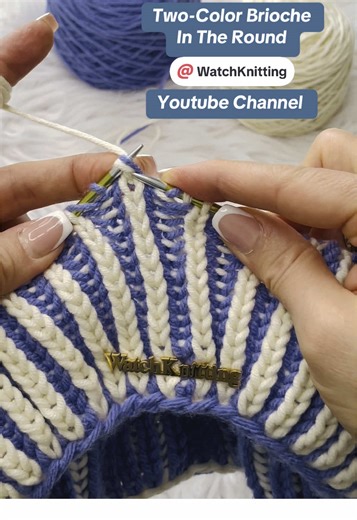 Two-Color Brioche Knitting: Easy Round Tutorial