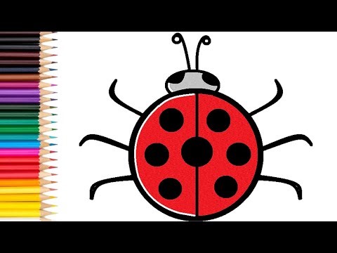 How to Draw a Cute Ladybug 🐞 | Easy Ladybug Drawing for Kids Step by Step
