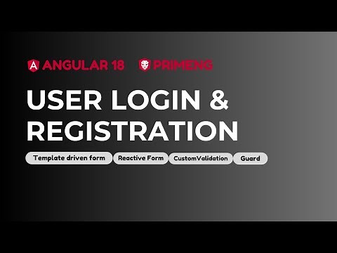 Angular 18 User Login and Registration | PrimeNG | JSON Server (Code attached)