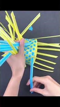 DIY - How to Weaving a Basket with Plastic Tubes