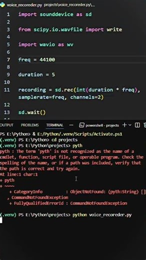 Voice Recorder Tutorial in Python for Beginners