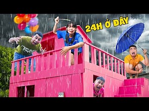 Hà Sam Thử Thách 24H Ở Ngôi Nhà Màu Hồng Tránh Mưa Bão