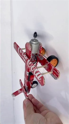 🚀 DIY Airplane From Soda Can & Popsicle Sticks – Super Powerful Spinning Propeller!!!