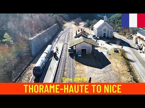 Cab Ride Thorame-Haute to Nice (Chemins de Fer de Provence, France) - train driver's view in 4K