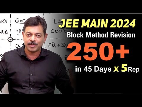 JEE Main 2024 Block Strategy Revision | 250+ in 45 days