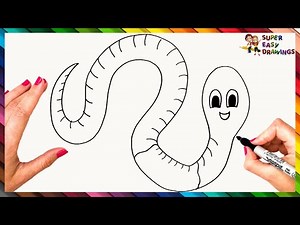 How To Draw A Worm Step By Step 🪱 Worm Drawing Easy
