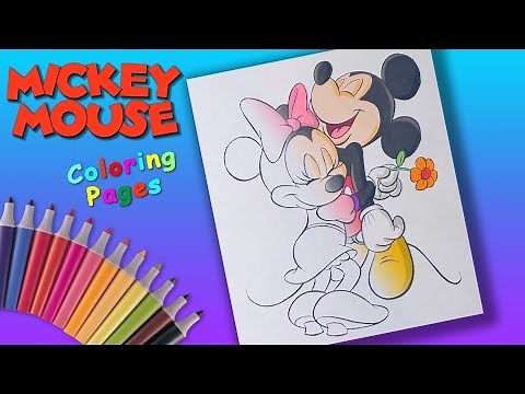 Disney Mickey Mouse Coloring Book Pages For Kids Mickey and Minnie Colouring