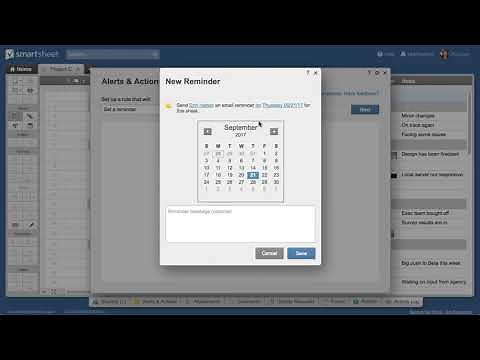 Reminders in Smartsheet