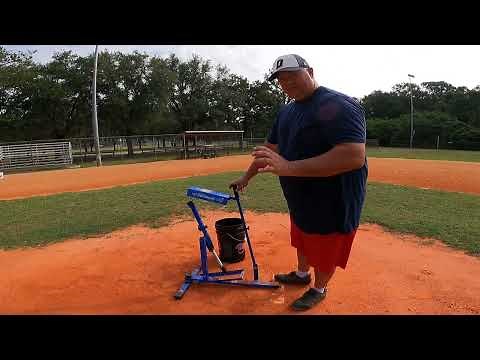 Pitching Machine Tutorial | Louisville Slugger Blue Flame | How to pitch strikes consistently