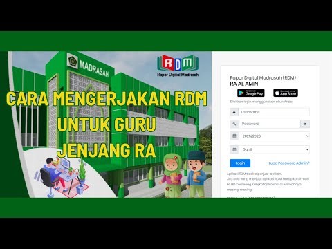 CARA MENGERJAKAN RDM UNTUK GURU JENJANG RA