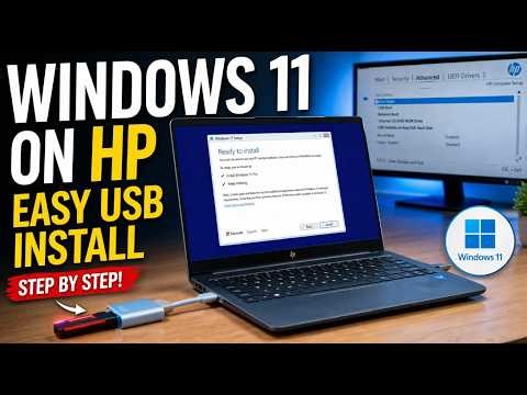 Install Windows 11 on HP Using USB | From BIOS to Desktop - Full Process