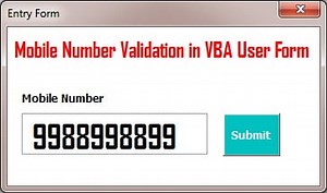 VBA: User form Validation for Mobile Number input - PK: An Excel Expert