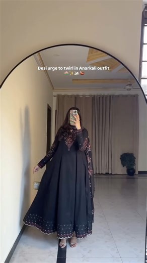 Eman Sheikh ♡ | content creater on Instagram: "Can never stop obsessing over Anarkali’s✨🪷 @iznikfashion Earings @mystree.storee . . . . . . . . . . . . . . . . . . . . [reels, explore, explore more, trending, go viral, grwm, ootd, fit check, black outfit, outfit inspiration, Anarkali frock, twirling, desi vibes, desi fashion, desi girls, brown girls, ethnic wear, eid outfit inspiration, styling, Pakistan fashion, fyp, for you page, #reels #explore #styling #pakistanifashion desi"