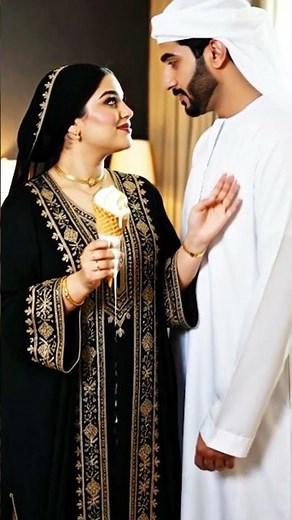 Sweet Romantic Moment in Luxury Room 🍦 | Arab Couple Short Video