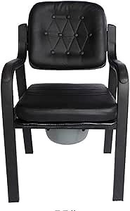 Dyale Deluxe Comfort Commode with Padded Seat Heavy Duty Bedside Commode Chair,Elderly Bathroom Safety Frame Toilet Seat