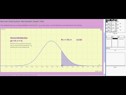 Ti 83/84: Normal Distributions: normalcdf (V05a)