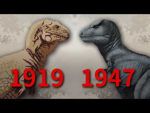 120 Years of T. rex Paleoart in 12 Animated Images