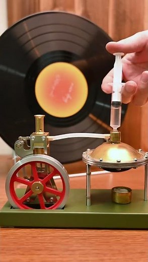 Vertical Hero's Steam Engine Model with Boiler | Stirlingkit