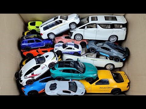 BOX FULL OF Diecast Cars - Toyota, Honda, Ford, Lamborghini, Rolls Royce, Tesla, Civic