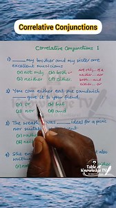 Grammar Quiz on Correlative Conjunctions. #correlativeconjunctions | Table of Knowledge TV
