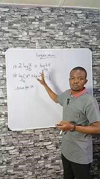 Solving Logarithmic Equation Step by Step Easy Logarithm Trick Explained #Logarithms #maths