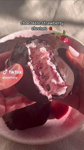 Delicious Strawberry Yogurt Clusters with Chocolate Coating