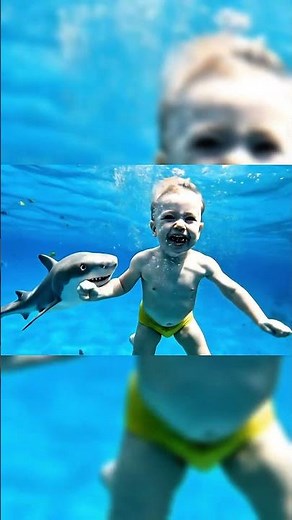 Would You Let a 7-Month-Old Baby Swim With Sharks❓
