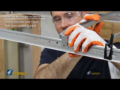 T Grid Ceiling - Installing an Electrical Box Supports