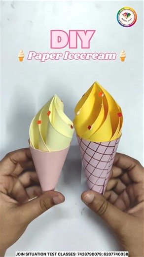 NIFT SITUATION TEST PREPARATION | TOPIC: PAPER ORIGAMI ICE CREAM 🍦 | ARTISTIC ZONE | 7428790079