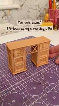 Another piece for the bedroom room box. #miniatures #dollhouses #dollshouses #tutorials #juliewarren