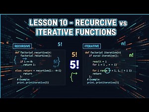 Lesson 9 - Recursive and Iterative Functions