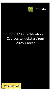Top 5 ESG Certification courses