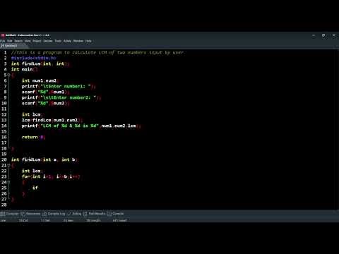 C program to Find LCM of two numbers input by user