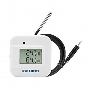 Inkbird Smart Thermometer Temperature and Humidity Monitor Hygrometer Indoor, Free APP for iOS and Android, IBS-TH2 Plus Version Supports External Temperature Probe and Digital Display