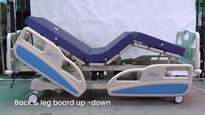 Premium 5 Function Full Electric Hospital Bed with LINAK Motors and PU Advanced Mattress for Home Use, Hospital ICU Bed with Fully Adjustable, Remote Control, Quiet Wheels, IV Pole, 89" x 41"