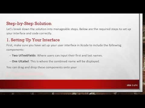 Combine TextField Inputs into a Single Label in iOS
