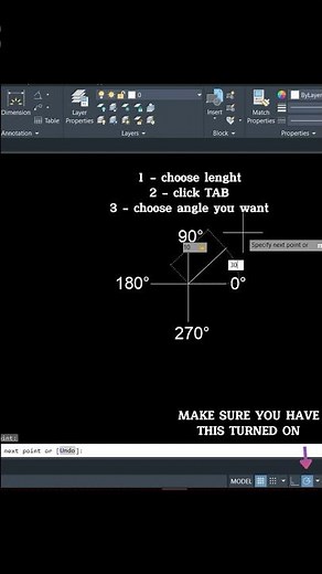 Draw a Line with SPECIFIC ANGLE in AutoCad