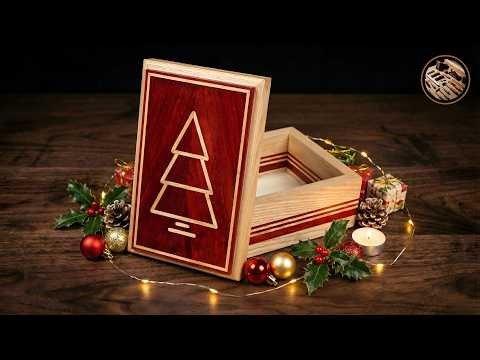 How To Make A Wooden Jewelry Box Decorated With A Christmas Tree, Without Using A CNC Machine