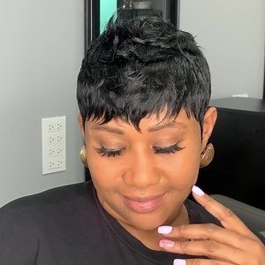 1.5M views · 18K reactions |  Love this pixie cut quick weave hair super short, natural looking,textured,precision cut. #hair #quickweave #hairweave #hairstyles #protectivestyles #naturalhair #beauty #beautifulhair #pixiecut #blackhair #fashion #hairtutorial | Premier Lace Wigs | Facebook