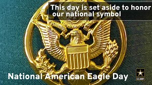 25K views · 1.1K reactions | The Army honors our national symbol of freedom and liberty everyday, but more so today on National #AmericanEagleDay. The eagle is a symbol seen countless times throughout the U.S. Army. Video by Spc. Anthony Todd | U.S. Army | Facebook