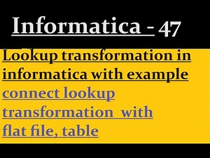 lookup transformation in informatica with Example