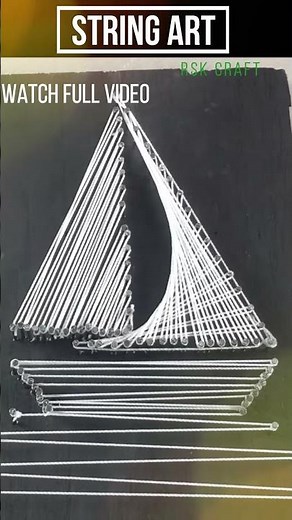 How To Make String Art | DIY String Art | String Art Boat | Wall Decor Ideas #shorts
