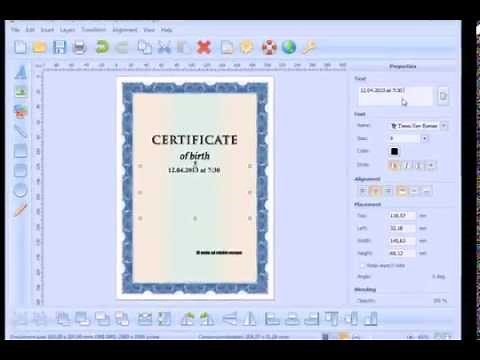 How to create and print a Certificate of Birth
