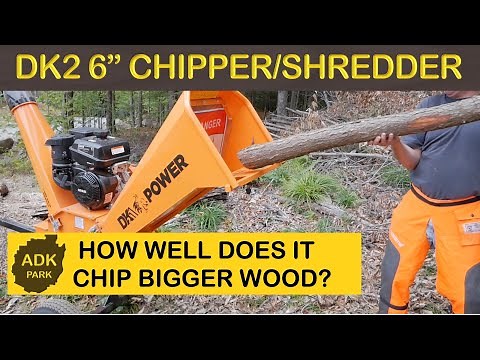 DK2 6" COMMERCIAL CHIPPER SHREDDER REVIEW TAKE 2 - SOME BIGGER WOOD