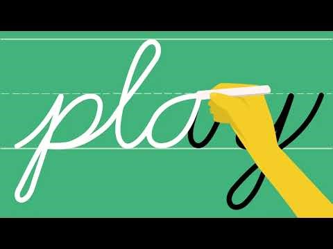 How to write a cursive letter “p” in lowercase
