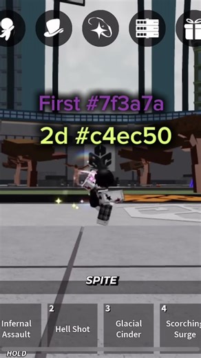 #roblox heroes battlegrounds color codes part two ￼￼